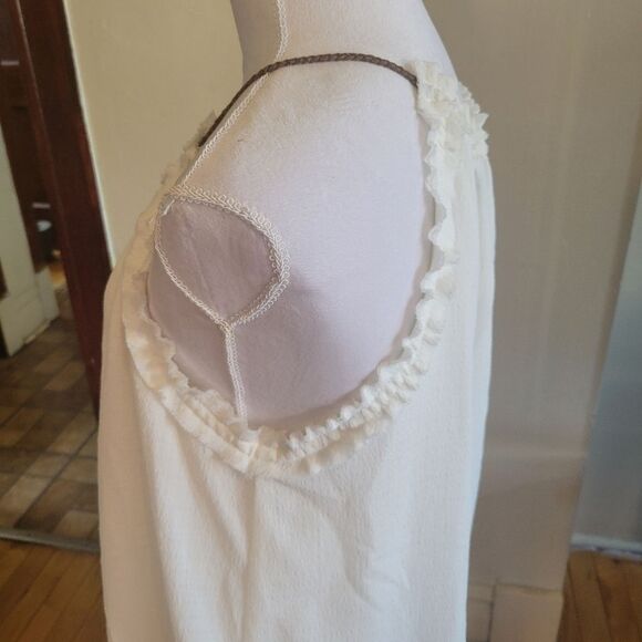 MNG Mango Ivory Casual Dress Size Medium - Picture 5 of 9